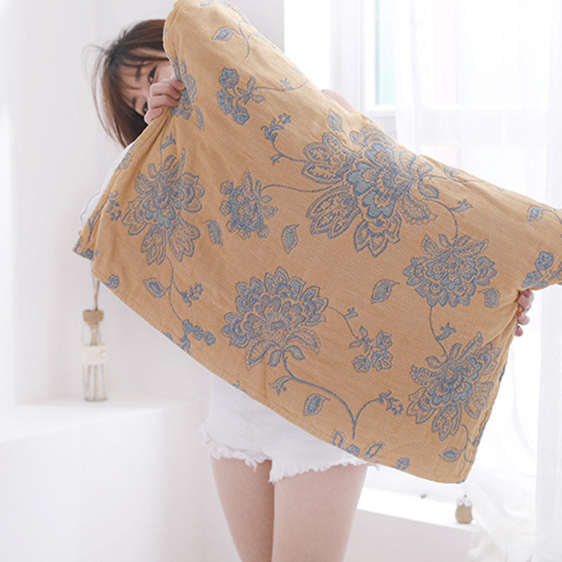 Boho Flower Cotton Double-Side Pillow Towel (2PCS) - image 1