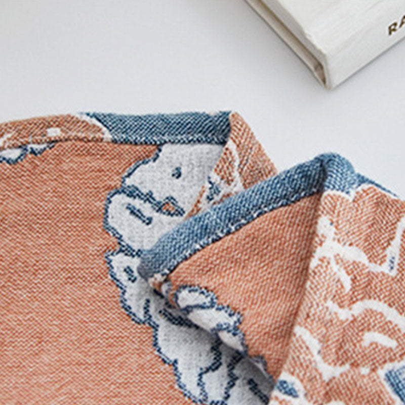 Ownkoti Flower Printed Cotton Decorative Pillow Towel (2PCS) - image 8