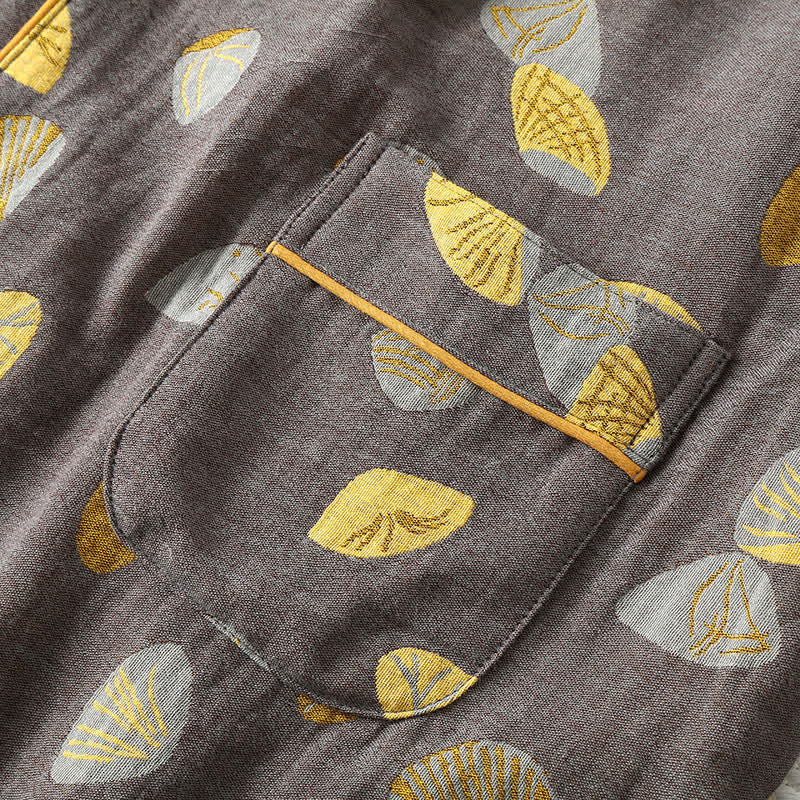 Luxurious Shell Cotton Lapel Pajama Set - image 2