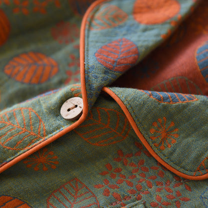 Leaf Green Cotton Gauze Loungewear Set - image 2