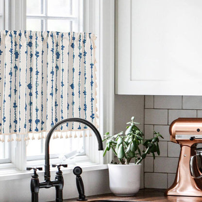 Blue ECG Tassel Cabinet Curtain - image 2