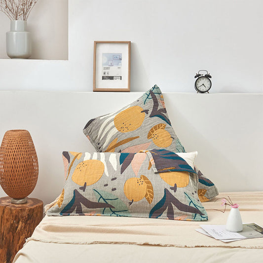 Ownkoti Boho Cotton Fruit Print Pillow Towel Bed Decor (2PCS) - As Picture - 52cm x 75cm - image 0