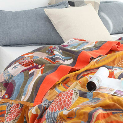 Toucan Bird Reversible Cotton Soft Quilt - image 3