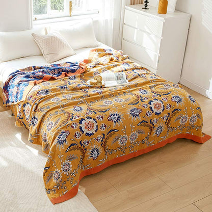 Flower Clusters Cotton Reversible Quilt - image 2