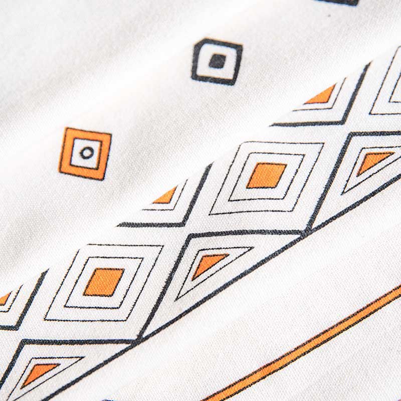 Orange & Black Semi Blackout Tassel Curtain - image 8