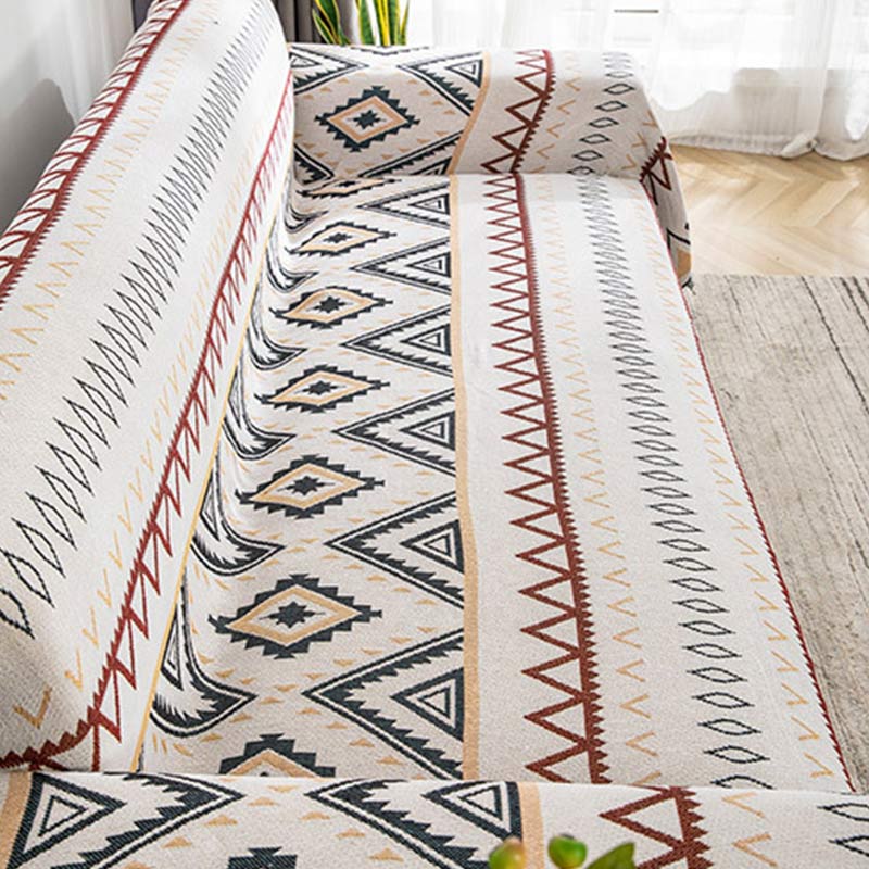 Ownkoti Indian Geometric Blanket Reversible Sofa Cover - image 5