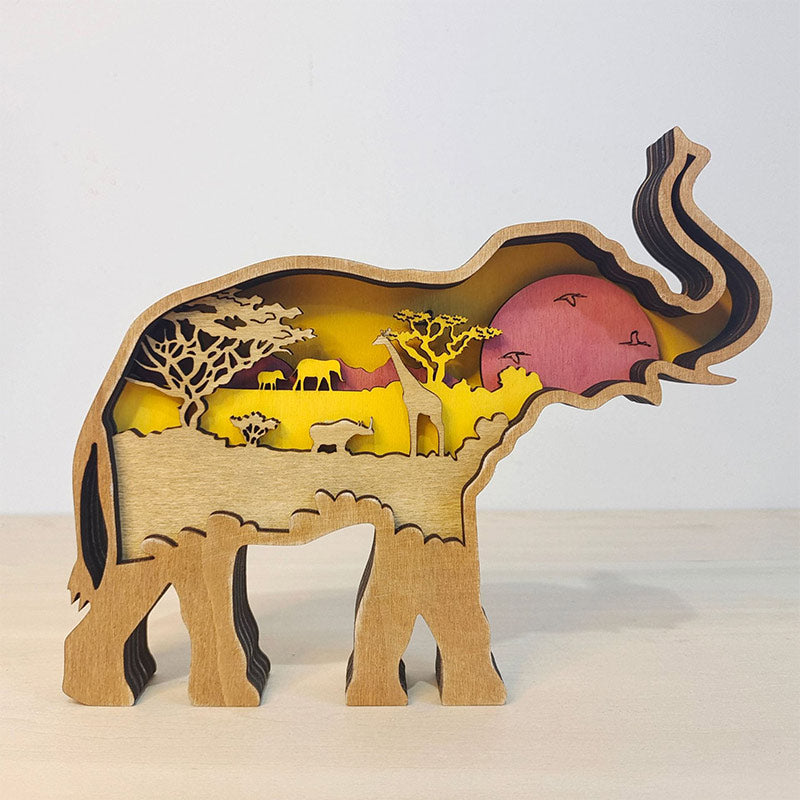 Ownkoti Creative Forest Animal Decoration - Elephant Family - image 2