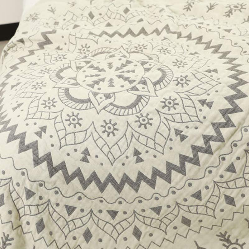 Ownkoti Chic Mandala Reversible Flower Cotton Quilt - image 3