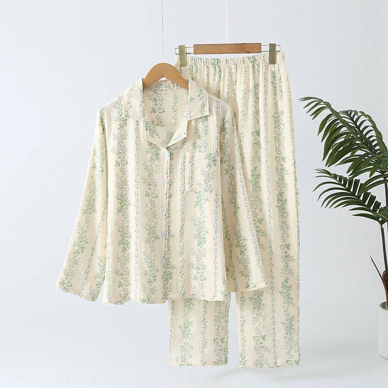 Forest Style Pure Cotton Loungewear Set - Pattern 2 - XL - image 11