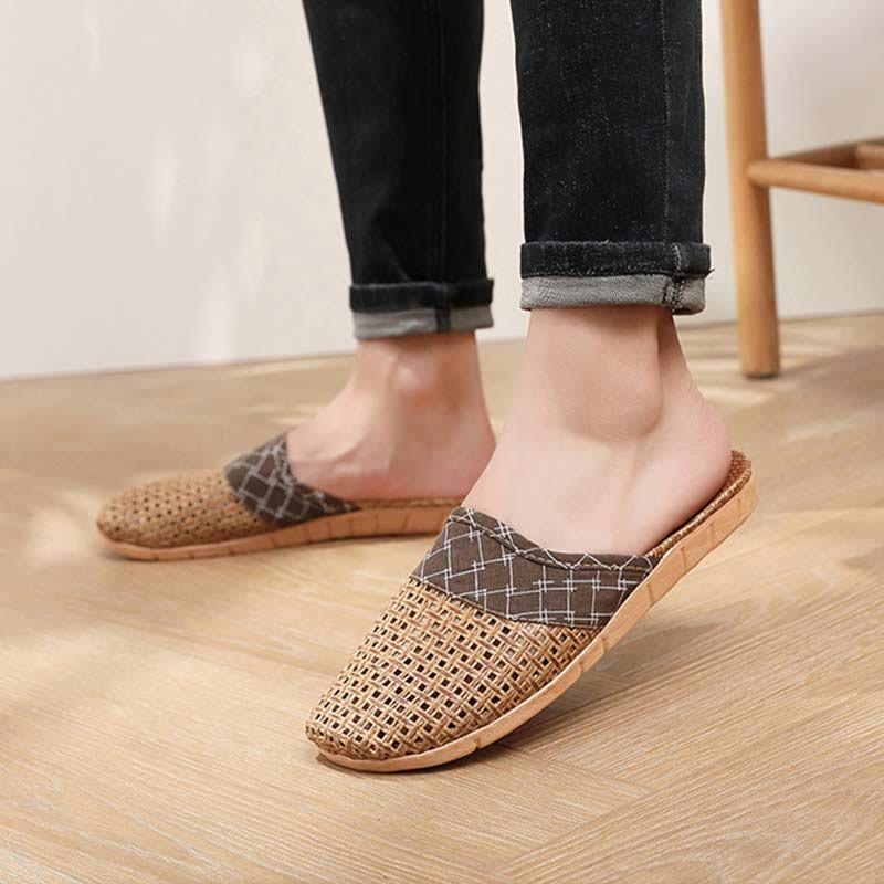 Modern Hollow-out Anti-slip Flax Slippers - image 13