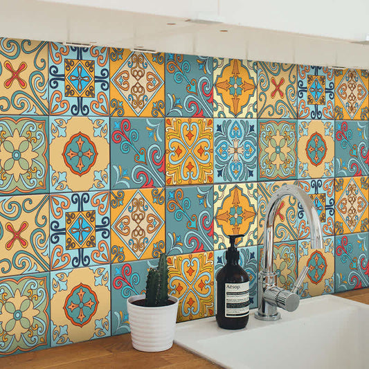 Ownkoti Mixed Pattern Self-Adhesive Wall Sticker (10PCS) - 11.81" x 11.81" - image 0