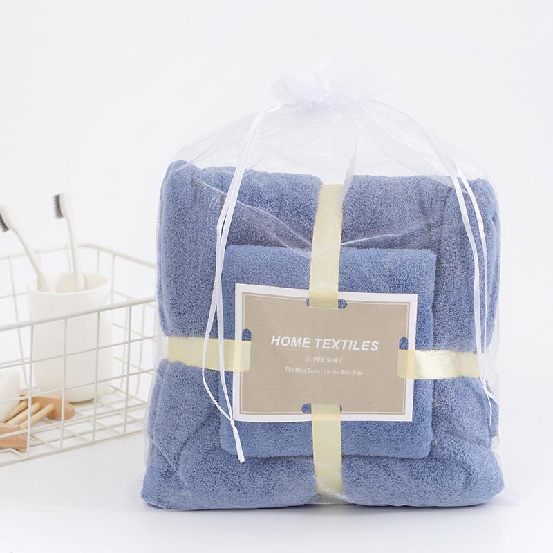 Ownkoti Pure Color Bathroom Towel Bath Towel - Blue - image 17