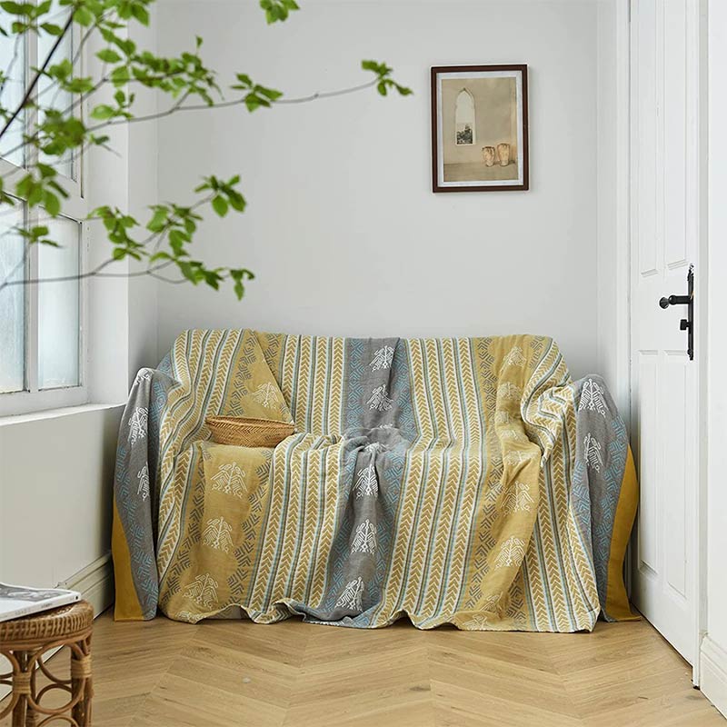 Ownkoti Cotton Wheat Ear Print Reversible Blanket - image 1