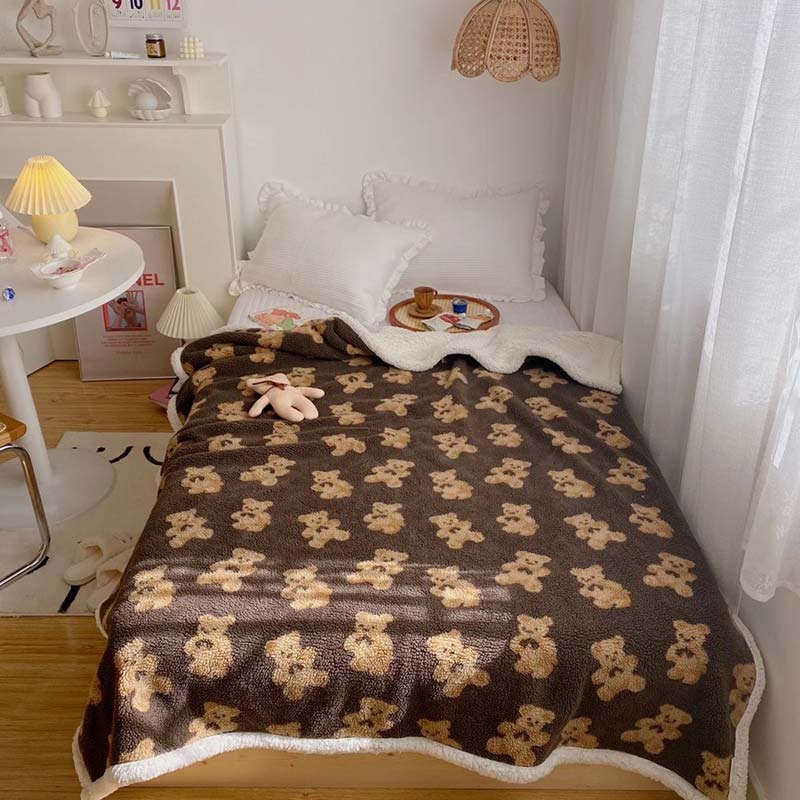 Ownkoti Cute Bear Reversible Throw Blanket - image 3