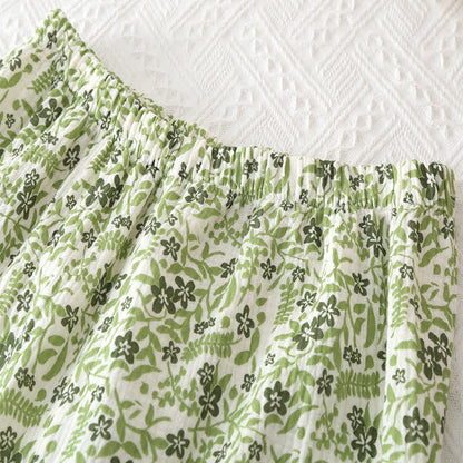 Pastoral Style Floral Cotton Loungewear Set - image 4