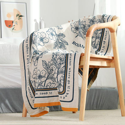 Ownkoti Flower Mixed Color Reversible Bath Towel - image 2