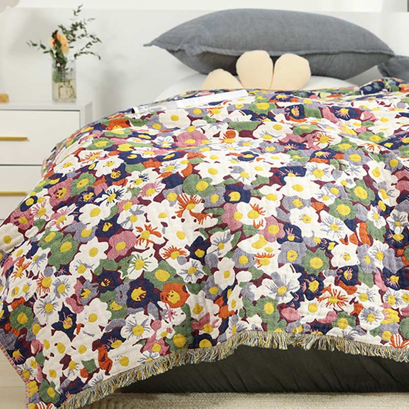 Ownkoti Rustic Flower Reversible Cotton Soft Quilt - image 3
