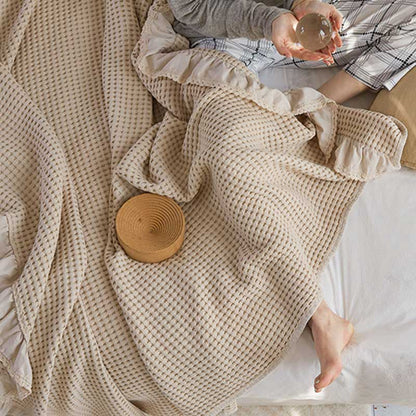 Ownkoti Waffle Weave Sofa Blanket Comfortable Quilt - image 13