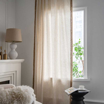 Bohemian Beige Semi-Blackout Curtain - image 4