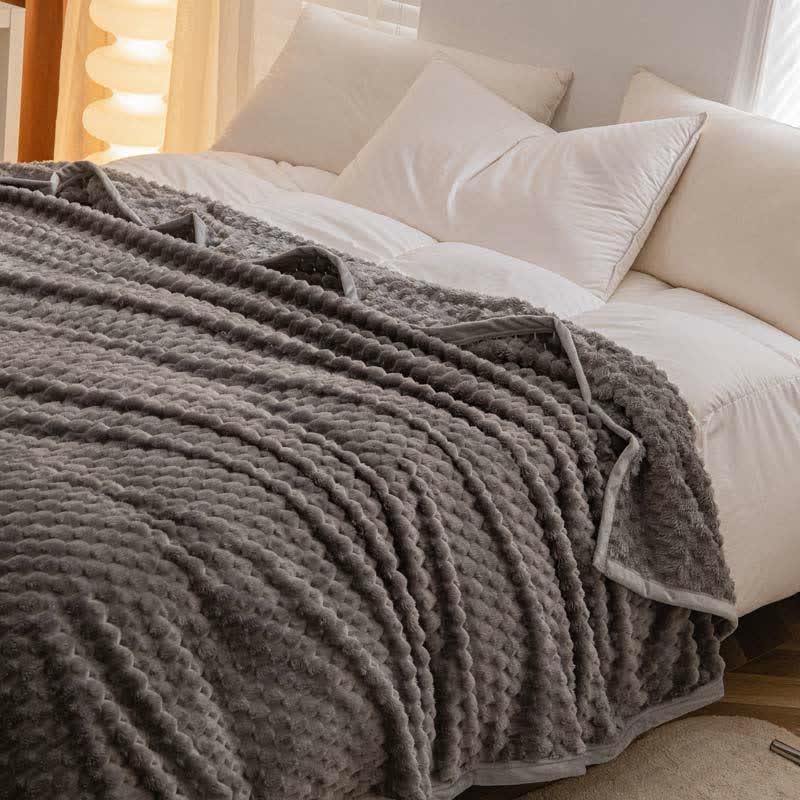Solid Color Soft Velvet Reversible Blanket - image 12