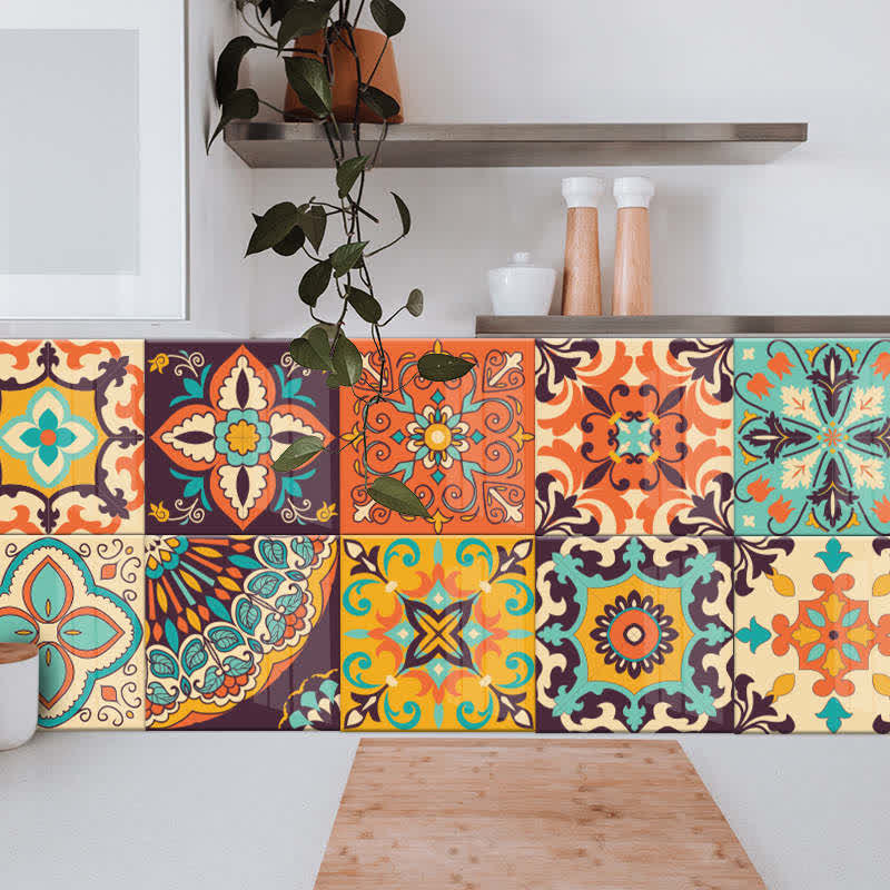 Ownkoti Mixed Abstract Pattern Wallpaper Wall Sticker (10PCS) - 11.81" x 11.81" - image 0