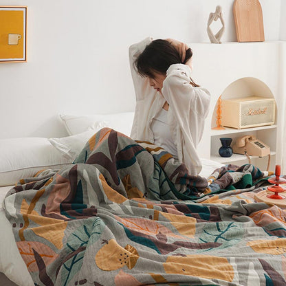 Reversible Design Cotton Fruit Quilt Lightweight - image 2