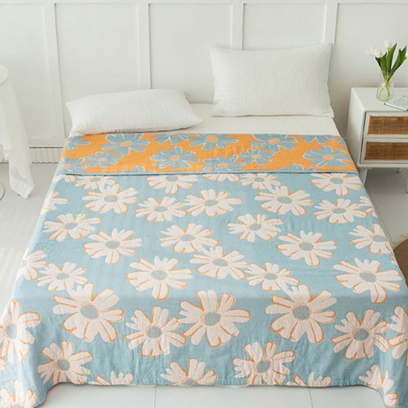 Daisy Printed Cotton Soft Reversible Quilt - image 5