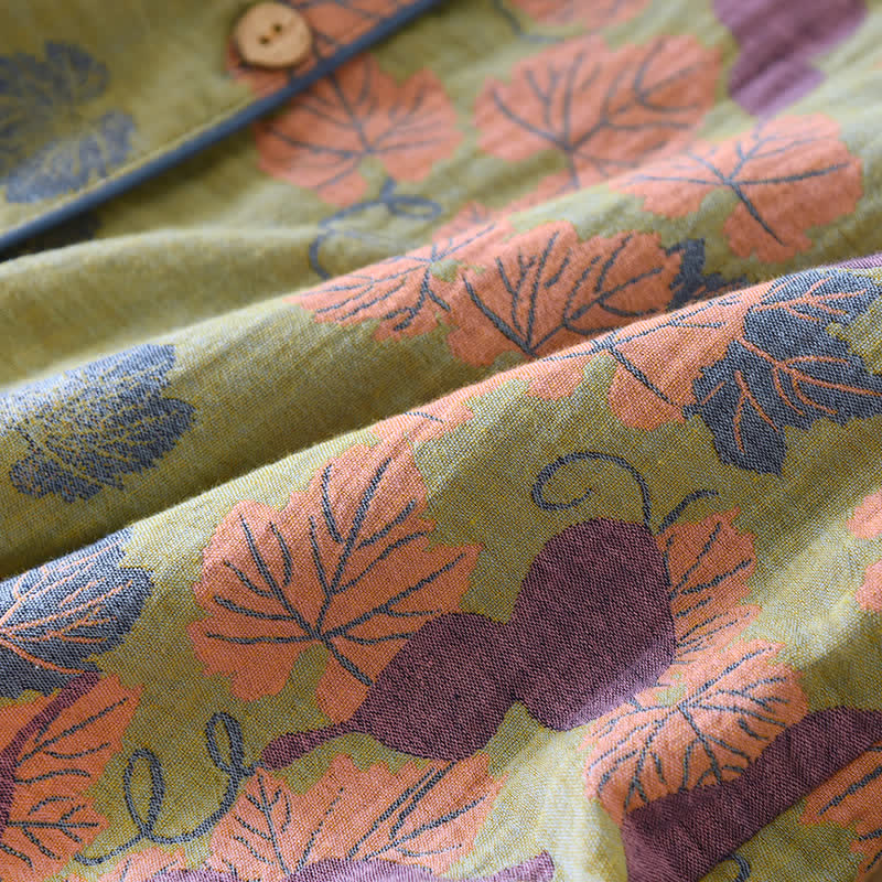 Gourd Jacquard Cotton Loungewear Set - image 7