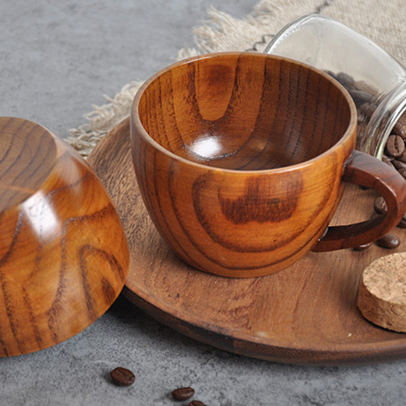 Ownkoti Natural Wooden Tea Cup with Handle (2PCS) - image 3