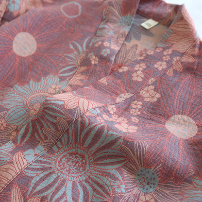 Floral Comfy V-neck Home Sleep Bathrobe - image 3