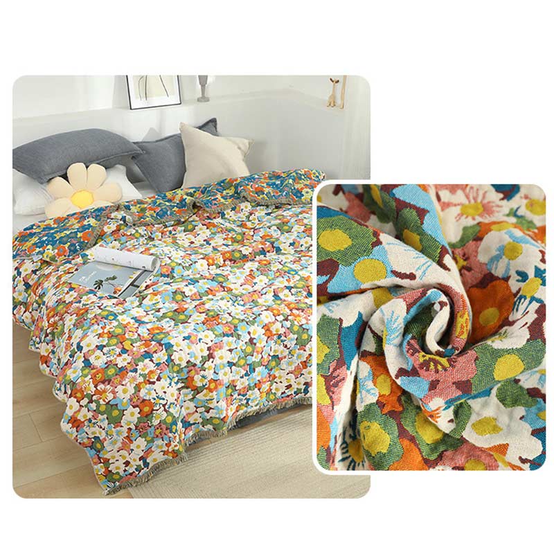 Ownkoti Rustic Flower Reversible Cotton Soft Quilt - image 12