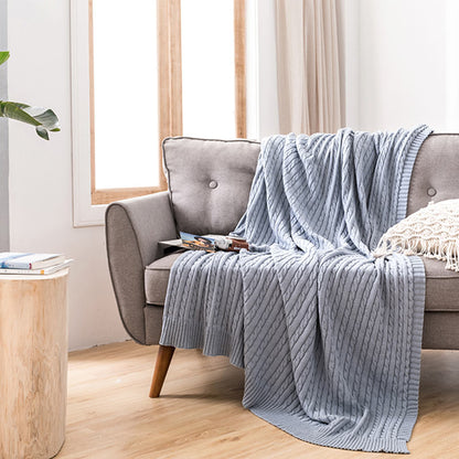 Ownkoti Solid Color Cotton Sofa Knit Blanket - image 13