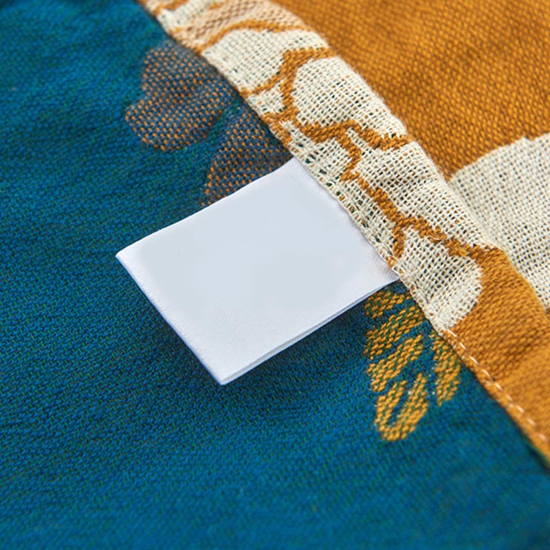 Yellow Flower Cotton Gauze Pillow Towel (2PCS) - image 14