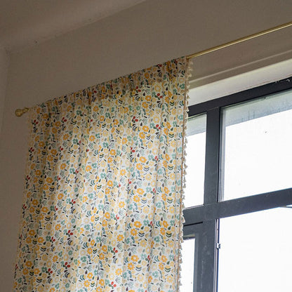 Yellow Flower Tassel Light Filtering Curtain - image 8