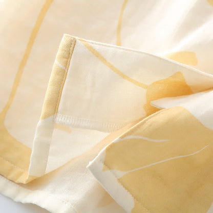 Ginkgo Leaf Bowknot Cotton Loungewear Set - image 6