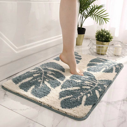 Ownkoti Leaves Print Anti-Slip Bathroom Rug - image 4