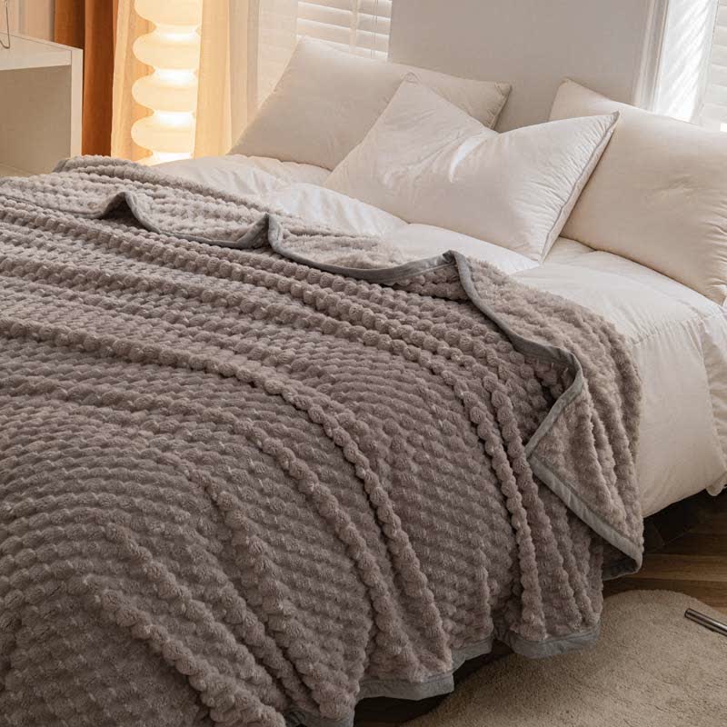 Solid Color Soft Velvet Reversible Blanket - image 10