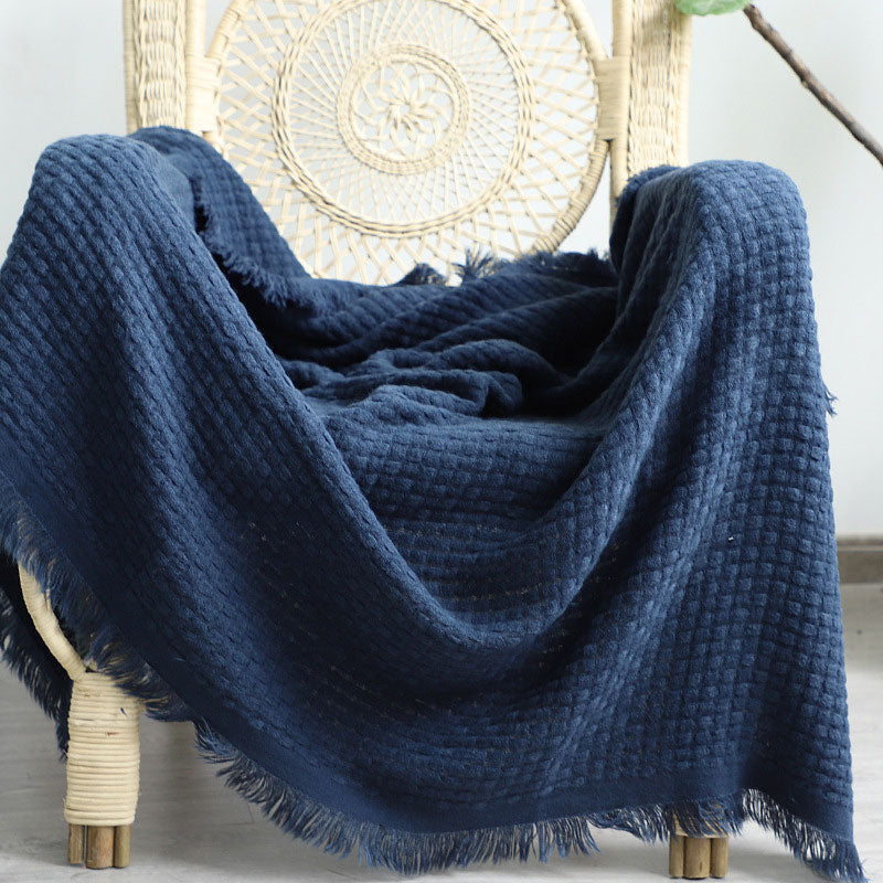 Ownkoti Home Decor Solid Color Comfy Blanket - Deep Blue - 50" x 60" - image 6