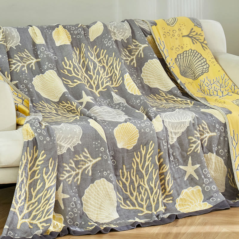Coral Marine ​​Plants Breathable Reversible Quilt - image 5