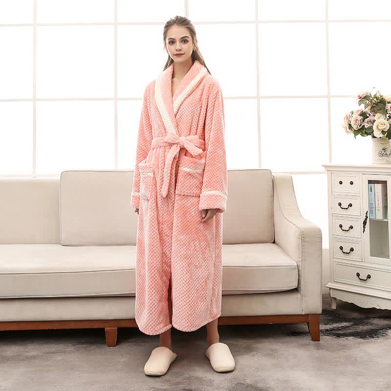 Thick Fleece Pajama Comfy Bathrobe - image 24