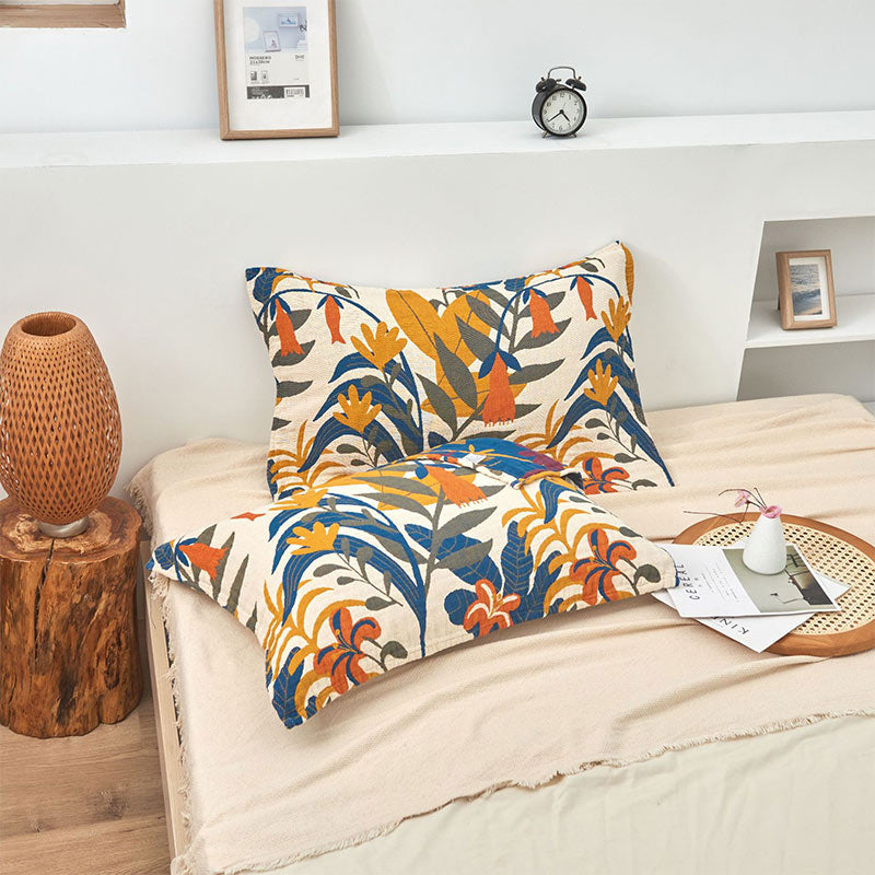 Ownkoti Soft Flower Printed Cotton Pillow Towel (2PCS) - image 2