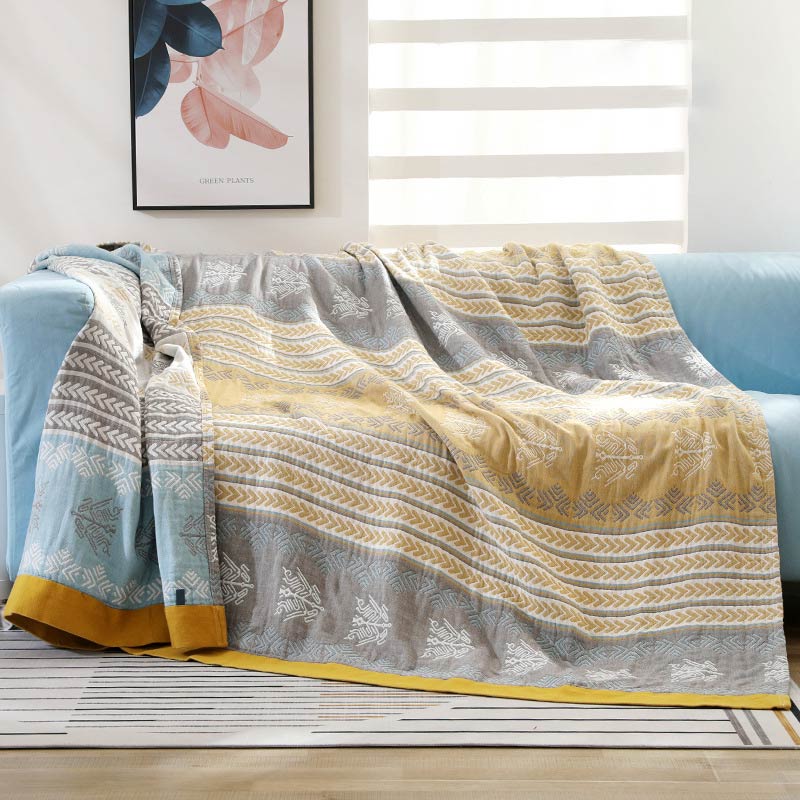 Ownkoti Cotton Wheat Ear Print Reversible Blanket - image 2