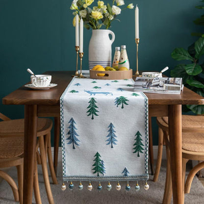 Ownkoti Christmas Tree Table Runner with Tassel - image 4