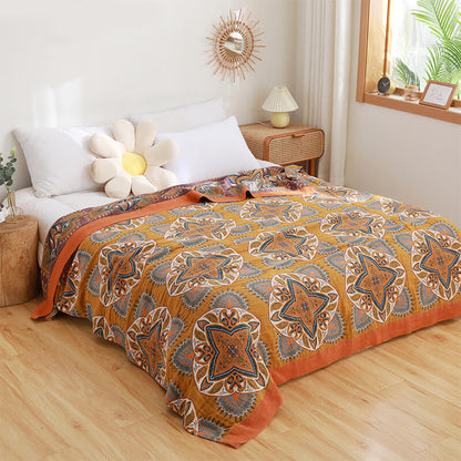 Multicolor Printed Cotton Lightweight Reversible Quilt - image 3