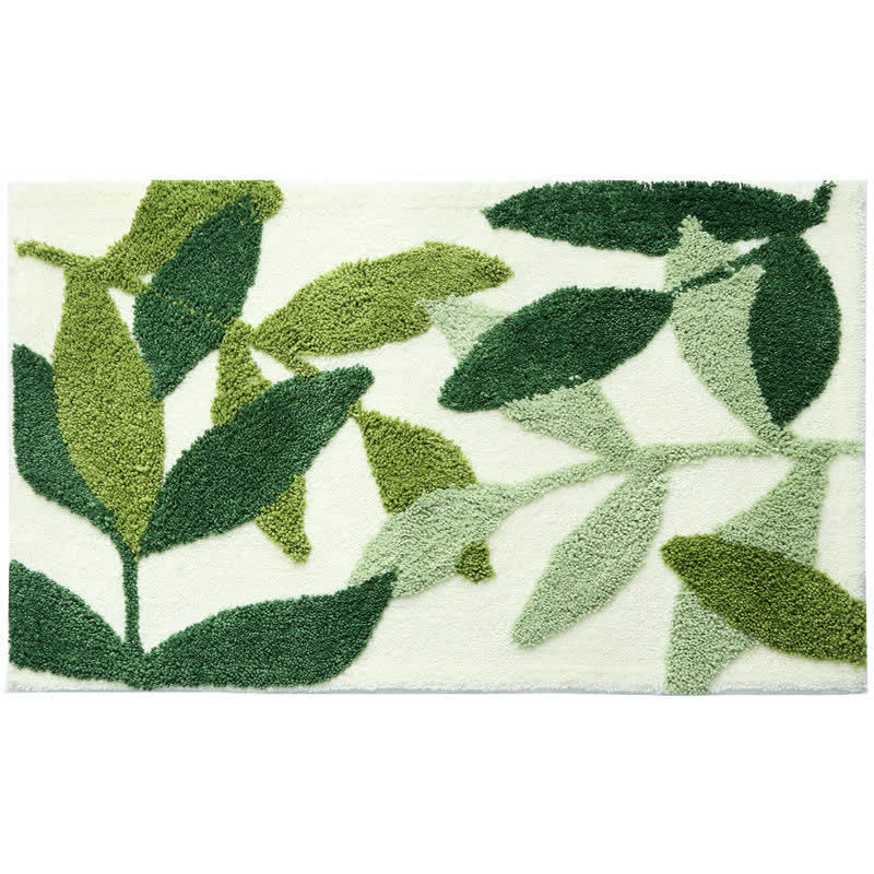 Ownkoti Green Leaf Print Soft Non-Slip Floor Rug - image 3
