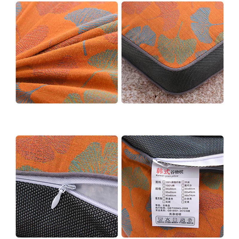 Buckwheat Pillow Ginkgo Leaf Cotton Pillowcase - image 8