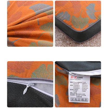 Buckwheat Pillow Ginkgo Leaf Cotton Pillowcase - image 8