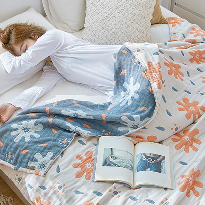 Cute Flowers Cotton Breathable Reversible Quilt - image 1