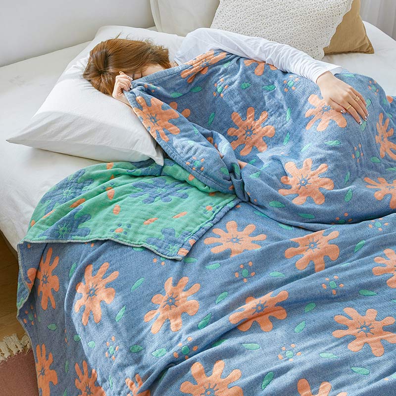 Cute Flowers Cotton Breathable Reversible Quilt - image 8