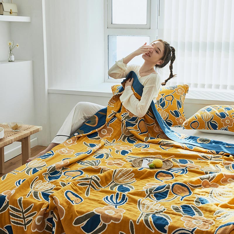 Ownkoti Bohemian Flower Print Double Side Quilt - image 12